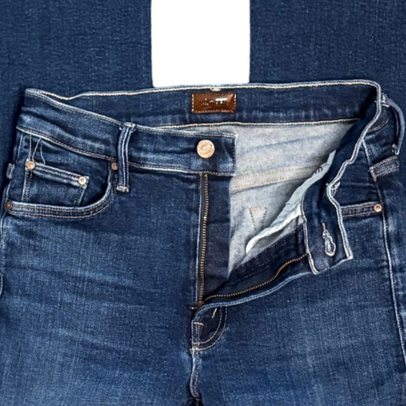 MOTHER The Insider Ankle Mid Rise Straight Leg Denim Jeans in Mind Games Size 27 - Picture 10 of 14